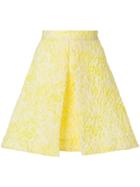 Msgm Quilted Embroidery A-line Skirt - Yellow & Orange