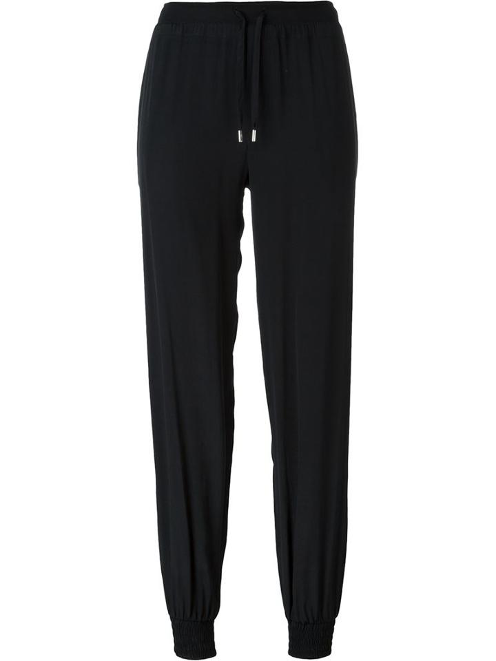 Armani Jeans Track Pants, Women's, Size: 44, Black, Viscose/cotton/spandex/elastane