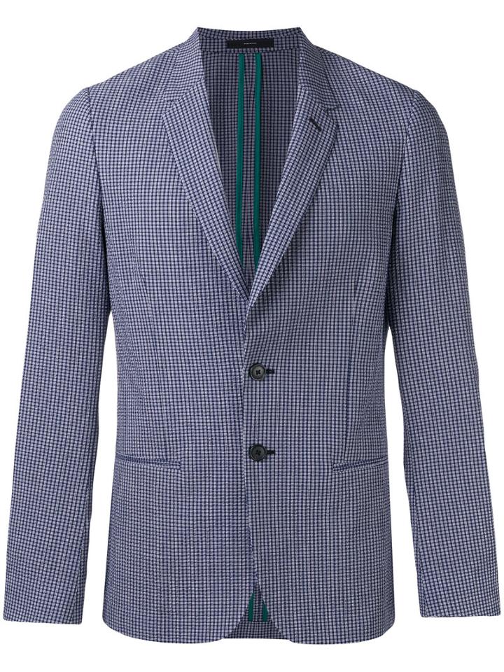 Paul Smith - Checked Blazer - Men - Cotton - 52, Blue, Cotton