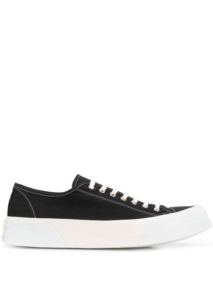 Ami Paris Low Top Vulcanized Trainers - Black