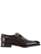 Santoni Buckled Oxford Shoes - Brown