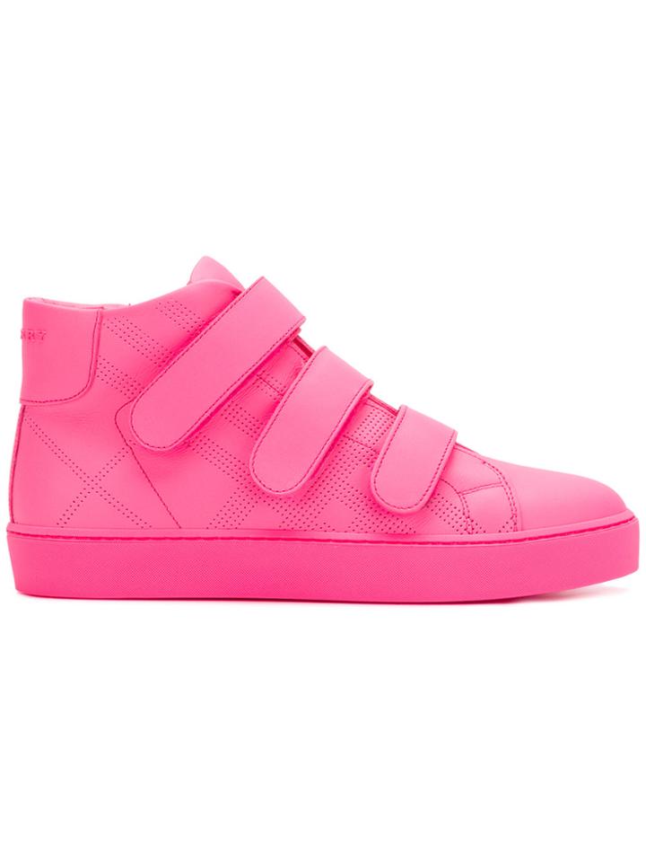 Burberry Hi-top Sneakers - Pink & Purple