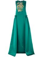 Rochas - Sequined Gown - Women - Polyester/cupro - 44, Green, Polyester/cupro