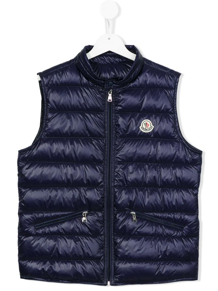 Moncler Kids Gui Padded Gilet - Blue