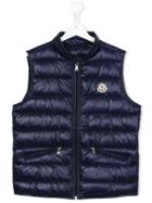 Moncler Kids Gui Padded Gilet - Blue