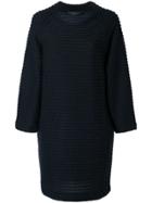 Federica Tosi Textured Stripe Shift Dress - Blue