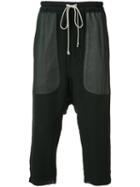 Rick Owens Drawstring Cropped Trousers, Men's, Size: 48, Black, Silk/cotton