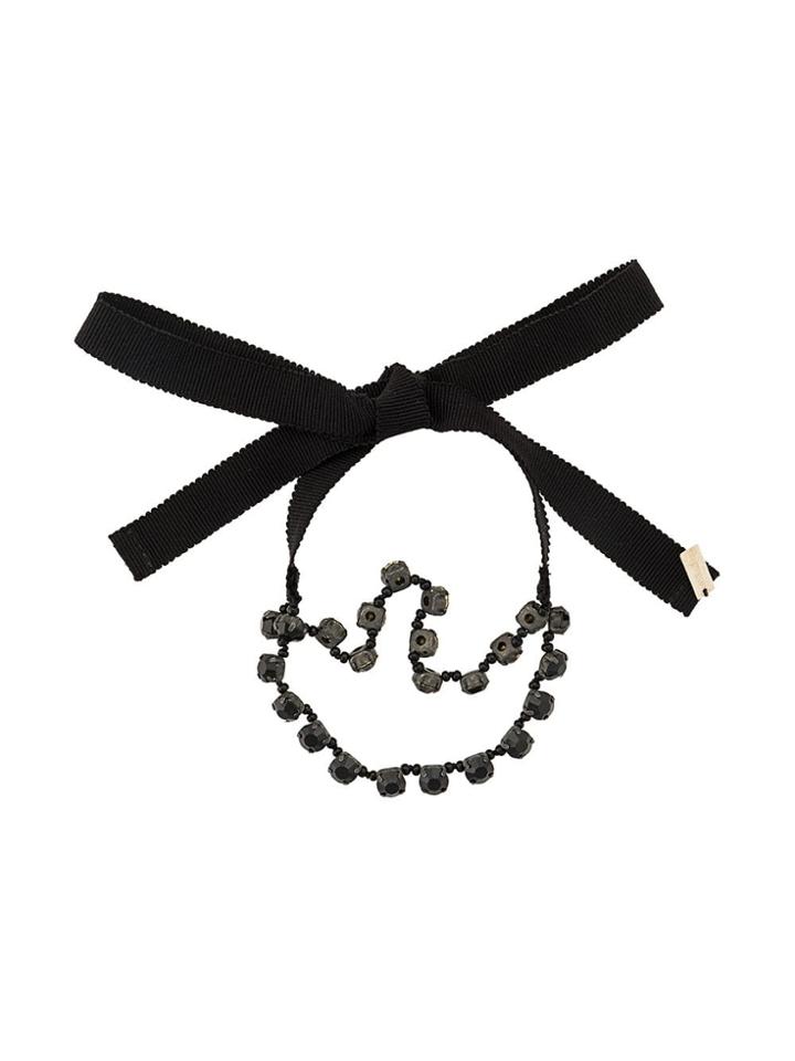 Ann Demeulemeester Tied Beaded Bracelet - Black