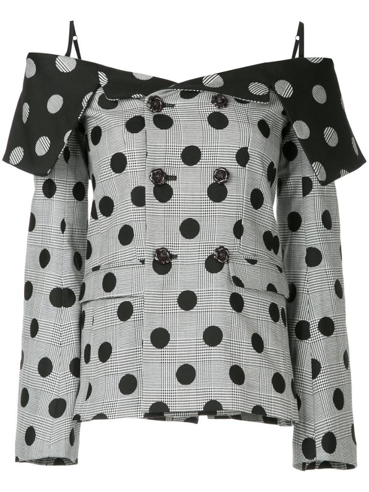 G.v.g.v. Polka Dot Jacquard Blazer - Multicolour