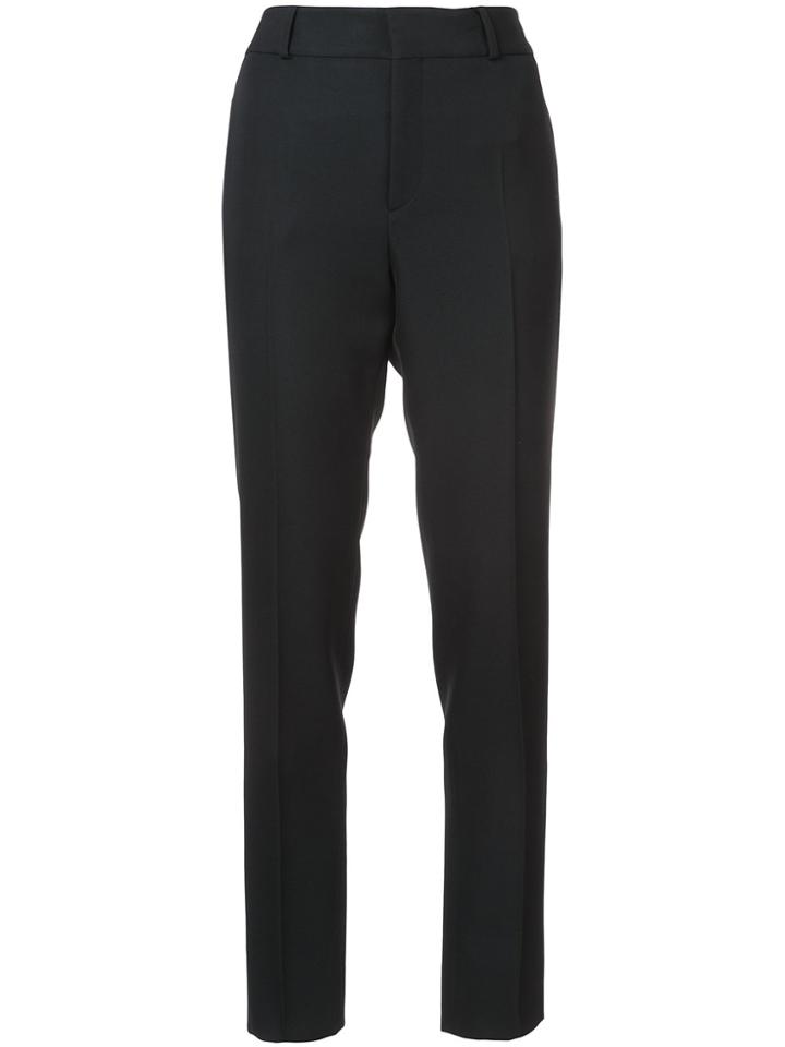 Saint Laurent High Waist Classic Trousers - Black