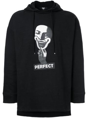General Idea Printed Oversized Hoodie - Black