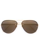 Linda Farrow Aviator Style Sunglasses