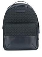 Emporio Armani Logo Embroidered Backpack - Blue
