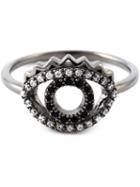 Kenzo Eye Ring, Women's, Size: 54, Metallic, Crystal/sterling Silver