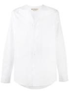 Marni Collarless Shirt, Men's, Size: 46, White, Cotton