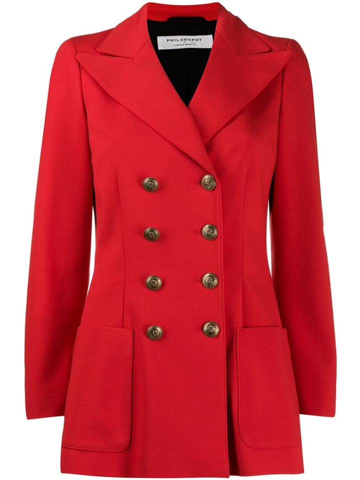 Philosophy Di Lorenzo Serafini Double-breasted Blazer - Red