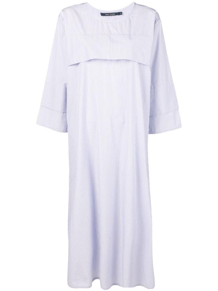 Sofie D'hoore Daffodil Striped Dress - Blue