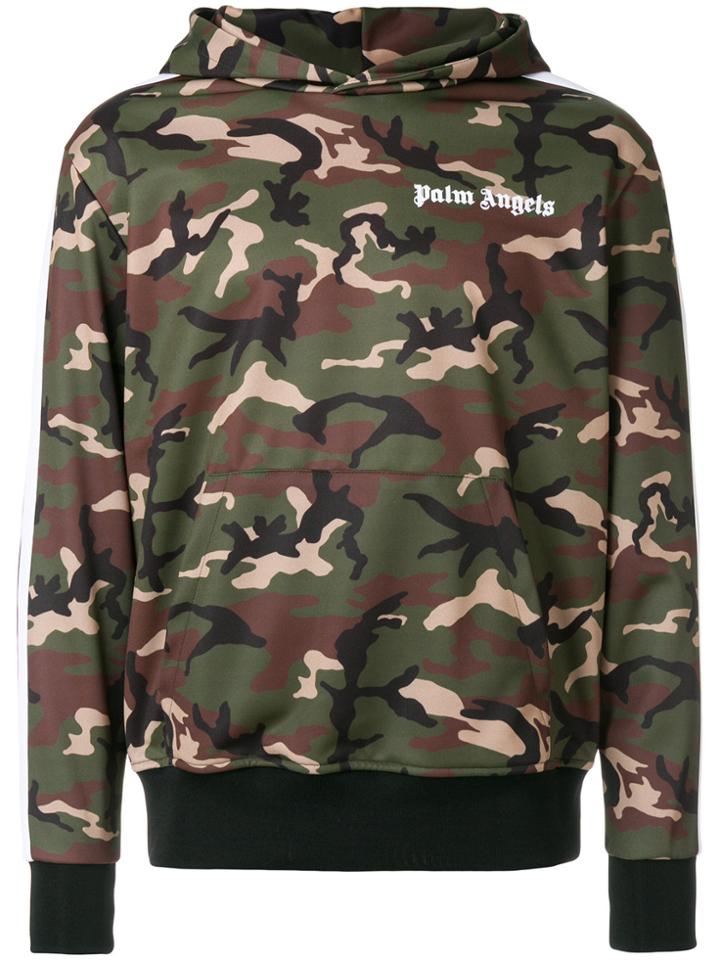 Palm Angels Camouflage Hoodie - Green