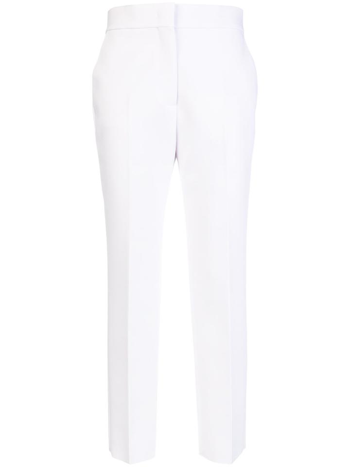 Msgm Cropped Tailored Trousers - White