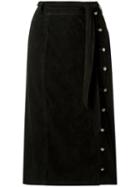 Lilly Sarti Midi Skirt, Women's, Size: 42, Black, Goat Skin