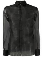 Fendi Buttoned Organza Shirt - Black