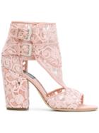 Laurence Dacade Lace Buckle Sandals - Pink & Purple