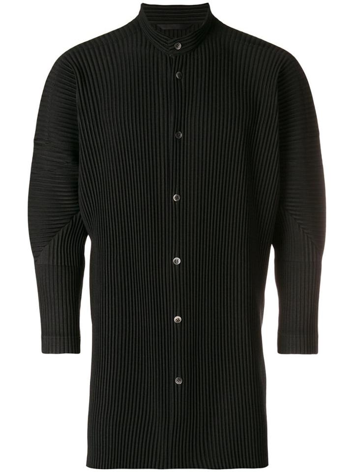Homme Plissé Issey Miyake Pleated Long-sleeve Shirt - Black