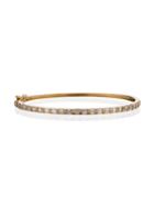 Shay 18kt Yelow Gold Essential Single Row Diamond Baguette Bangle -