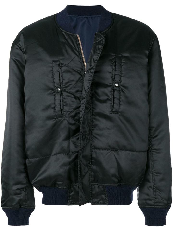 Digawel Quilted Bomber Jacket - Black