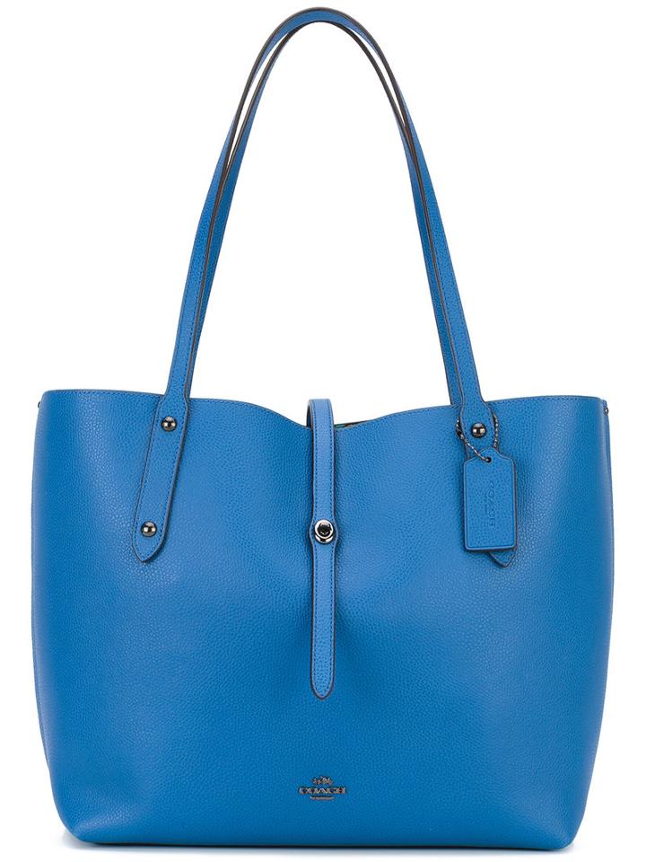 Coach - Shopper Tote - Women - Leather - One Size, Women's, Blue, Leather