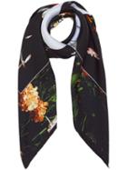 Burberry Floral Print Silk Square Scarf - Multicolour