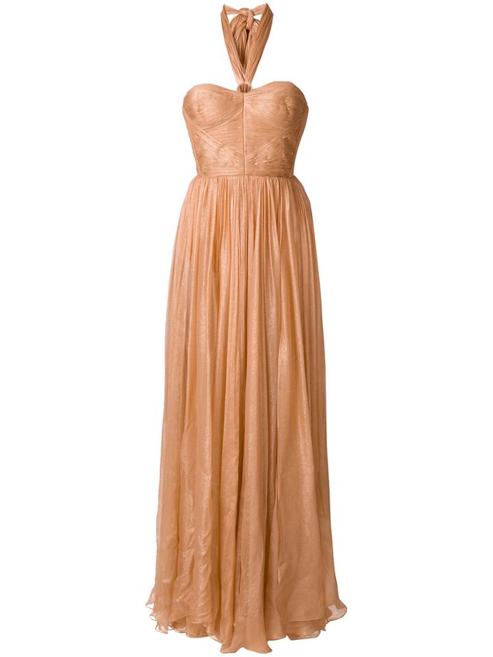 Maria Lucia Hohan Fitted Flared Gown - Pink & Purple