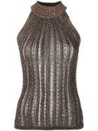 Missoni Knitted Glitter Top - Brown