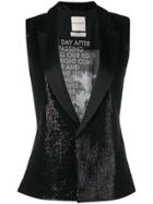 Each X Other Sequin Embellished Waistcoat - Black