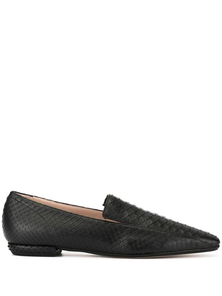 Rodo Snakeskin-effect Loafers - Black