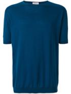 John Smedley Belden Short Sleeve Sweater - Blue