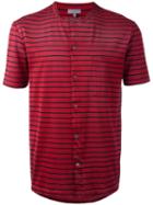 Lanvin - Striped Button-down T-shirt - Men - Cotton - L, Red, Cotton