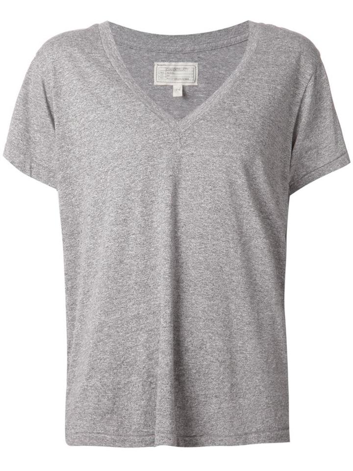 Current/elliott V-neck T-shirt, Women's, Size: 1, Grey, Cotton/polyester/rayon