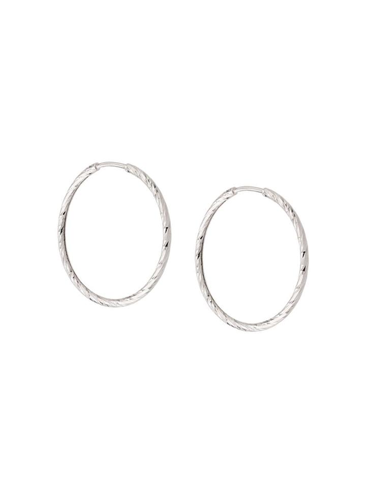 Maria Black 14kt White Gold Liv 20mm Hoop Earrings - Silver