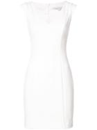 Black Halo Mini Shift Dress - White