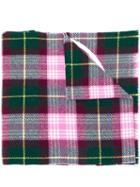 Moncler Checked Print Scarf - Pink