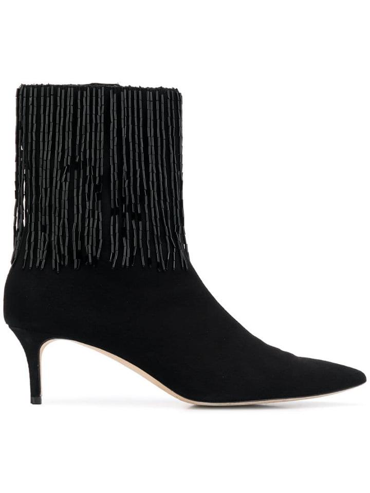 Christopher Kane Embroidered Ankle Boots - 1000 Black