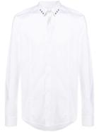 Les Hommes Collar Eyelet Slim-fit Shirt - White