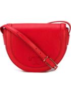 Tory Burch Serif-t Crossbody Bag, Women's, Red, Leather