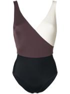 Solid & Striped Colour-block Fitted Swimsuit - Multicolour