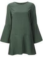 Tibi 'heavy Bell' Dress, Women's, Size: 2, Green, Polyester/silk