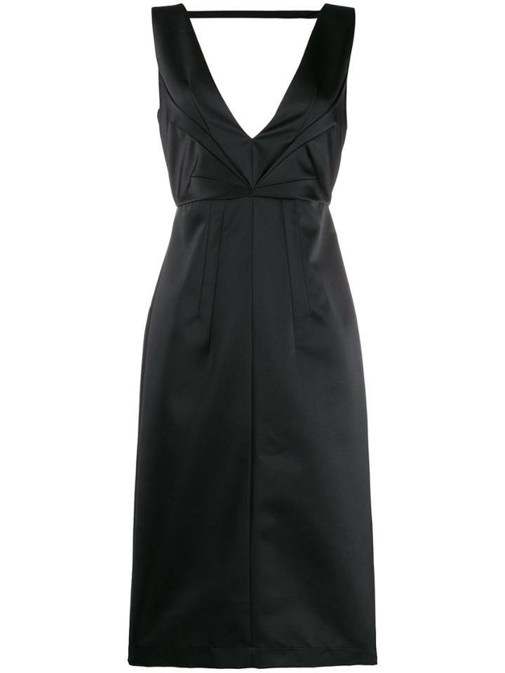 Nº21 Pleated Details Midi Dress - Black