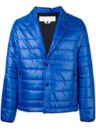 Ganryu Comme Des Garcons Notch Lapel Padded Jacket, Men's, Size: Small, Blue, Polyester
