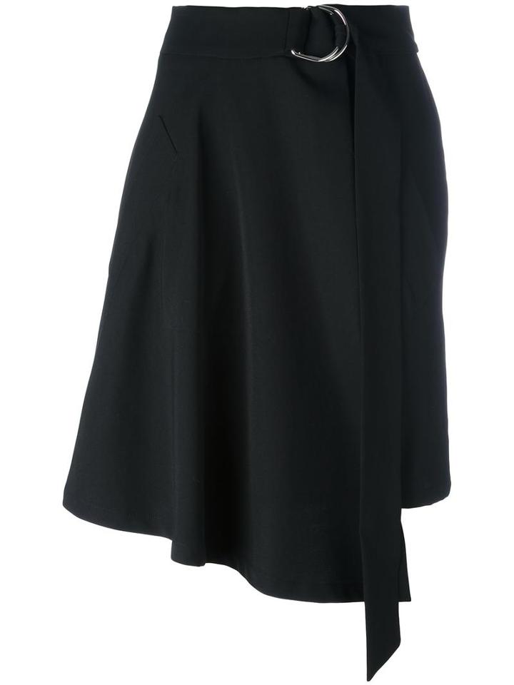 Veronique Leroy Asymmetric Skirt, Women's, Size: 36, Black, Wool/polyamide/spandex/elastane/silk