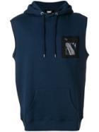 Dust Sleeveless Hooded Sweatshirt - Blue